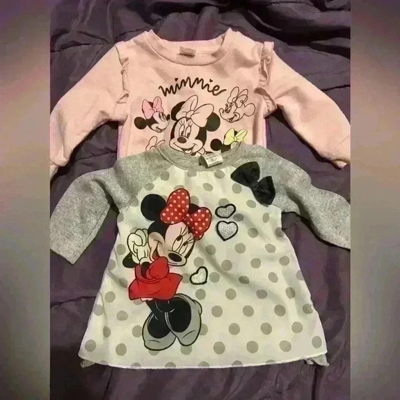 Disney Baby girl long sleeve shirts both 3-6 months mini  mouse - Picture 4 of 8
